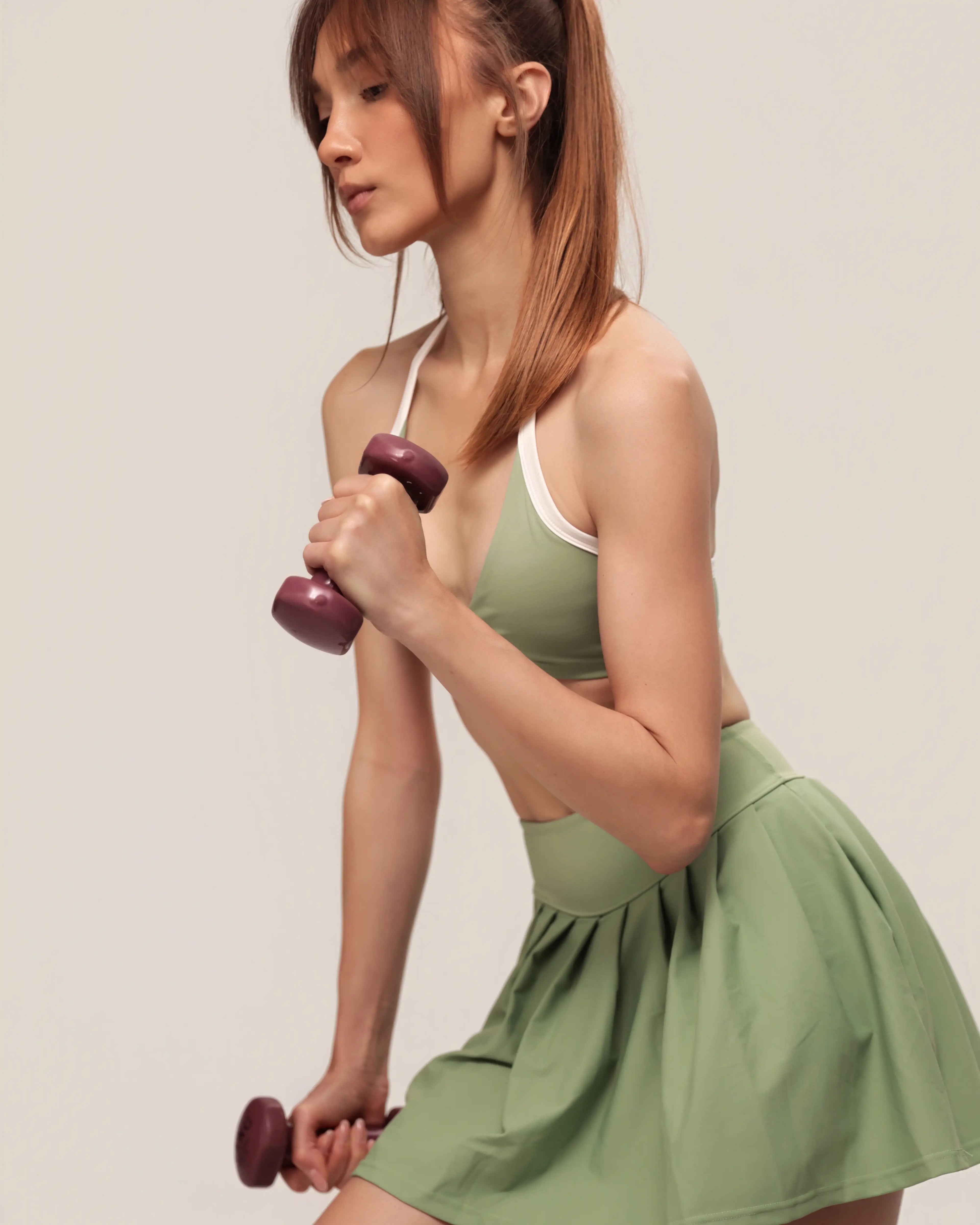 SKYN Ace Pleated Skirt | Sage Green